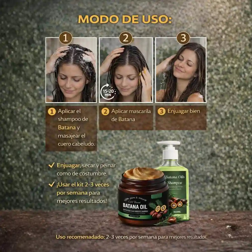 KIT Shampoo y Mascarilla de Aceite de Batana Crudo