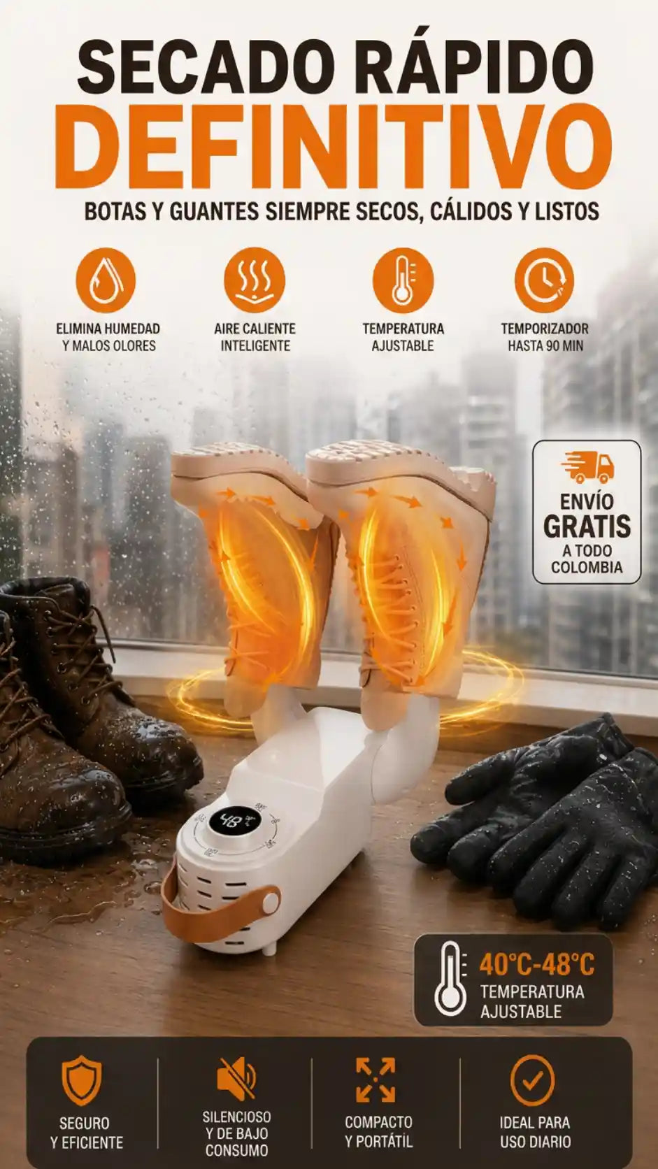 Secador Eléctrico de Botas y Guantes